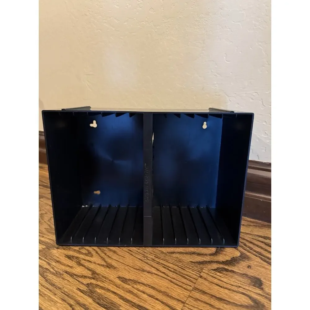 Case Logic 14 DVD Hard Plastic Storage Rack Wall Mount Holder Black